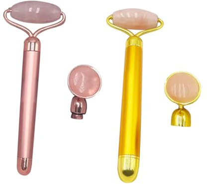 Vaguelly Roller De Massage Visage Jade Vibrant Outil Raffermissant Visage Masseur Pour Peau Tonifiée Accessoire Beauté Portable Ajusté Pour Femmes