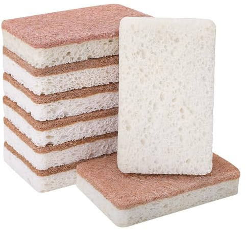 COZYMIRE Spülschwamm 8er Set Biologisch Abbaubar Küchenschwämme Kratzfrei