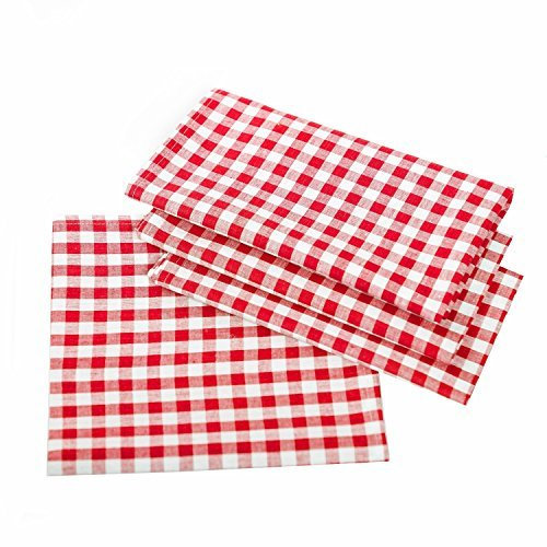 texpot Landhaus Tischdecken in Karo Farbe und Größe wählbar 100% Baumwolle (rot-weiß kariert, 130x220 cm eckig)