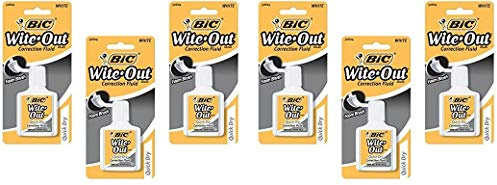 Wite Out Quick Dry Correction Fluid, 0.7 FL oz (Pack of 3) (Тwo Рack)