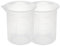 Kitchen Lab Lot de 2 verres gradués en plastique transparent épais avec bouchon doseur 200 ml