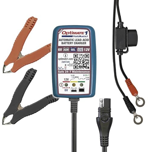 TecMate Optimate 1 VoltMatic, TM400A, Bronze-Serie: 4-stufiges 6V/12V 0.6A Batterieladegerät und -wartung