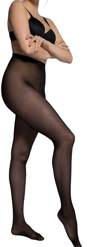 Ulla Popken Damen, 40den Strumpfhose, Schwarz, 52-54