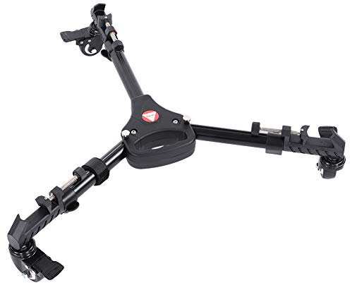 Akozon Stativ-Rollenbasis, Faltbare Stativ-Rollen-Stativ Dolly 3 Stand-Rollen-Basis Universal-Kamerastativ