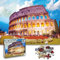 Universal Castle 1000 Teile Puzzle für Erwachsene Landschaft Panorama Italien Sense Wahrzeichen Foto Classic Impossible Puzzle Spielzeug (Colosseum Rome, Italy)