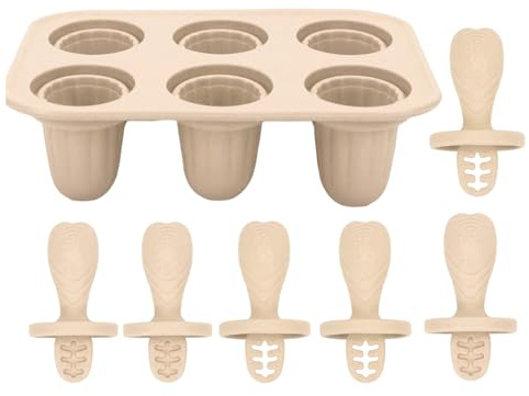 Silicona Ice Pop Molds, Freezer Trays 6-Grid Cake Pop Mold, Reutilizable Easy Release Treats Tray, Homemade Postres Maker, Ideal para Jelly, Lollipop, Summer Party