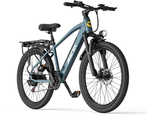 Aairsk S800 Vélo électrique 26 pour homme et femme avec batterie 36 V 13 Ah, moteur de 250 W, 25 km/h, autonomie de 75 km, dérailleur à 7 vitesses