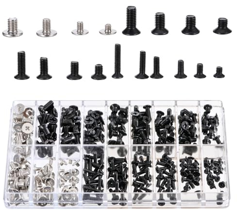 Set di 360 viti per PC, M2, M2,5, M3, piccole viti a testa piatta, viti per computer, computer, kit di riparazione per computer portatile, viti di riparazione