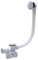 Wirquin SP5603 Colonna di scarico per vasca da bagno con sifone, cromata, bianca (Volant Et Clapet Chromé - Trop-plein Et Siphon Blanc)
