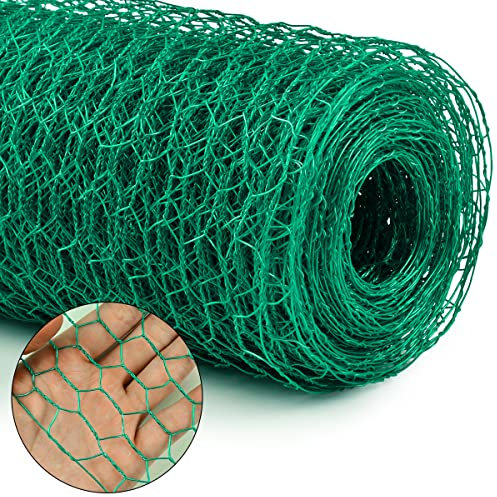 0.4X 10m Maschendraht verzinkt mit Anti-Rost-Oberfläche, Hühnerdrahtzaun, sechseckige Hardware Mesh Geflügelnetz für Handwerksarbeiten Gemüsegarten Tier