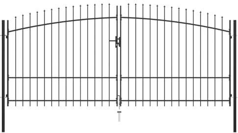 Tidyard Double-leaf garden gate with spear tips 400 x 225 cm Model145741