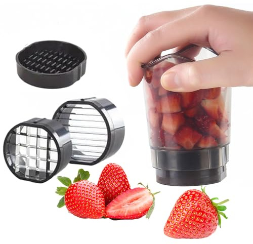 Dopsyesn Affetta Banane,Tazza Affetta Frutta per Fragole - Utensile da Cucina per Affettare Uova Verdure Kiwi Funghi Uva Cetriolo