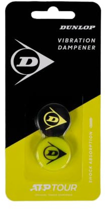 Dunlop Flying D Shock - Jaune/Noir - Pack 2 Amortisseur de Vibrations Tennis - Amortisseur pour Raquette de Tennis