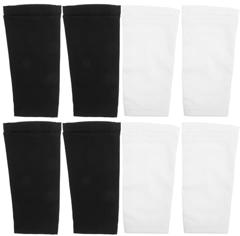 JOINPAYA 4 Pares Calcetines de Fútbol con Funda para Espinilleras Compresión Transpirable con Inserto para Jóvenes Protección Resistente y Soporte para Entrenamiento y Partido