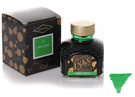 diamine Ink, Inglaterra, desde el 1864, botella de tinta, tintero, Apple Glory, Verde Manzana, 80 ml