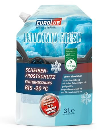 EUROLUB Scheibenfrostschutz Mountain Fresh Winter -20°C Fertigmischung, 3 Liter