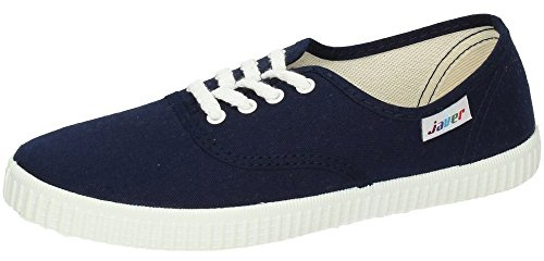 javer 60 Deportivas Bambas de Tela para Mujer Color Azul con Cordones Mujer Zapatillas