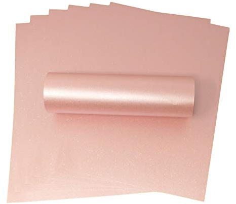 Syntego - Cartoncino A4 rosa iridescente luccicante, 300 g/m², per lavori artigianali rosa