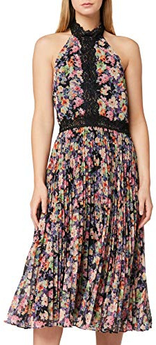 Varumärke Amazon - TRUTH & FABLE Blomklänning med Spets Kvinna, Flera färger (Multicoloured), 40, Label: M