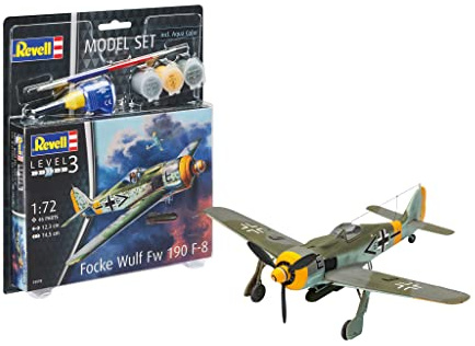 Revell REV-63898 modelluppsättning Focke Wulf Fw190 F-8 modellbyggsats + tillbehör, flerfärgad