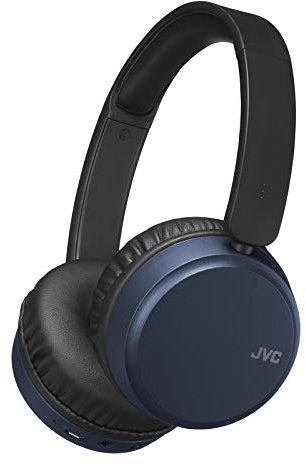 JVC HA-S65BN Superior Sound Wireless Bluetooth Noise-Cancelling Over-Ear Headphones - Blue