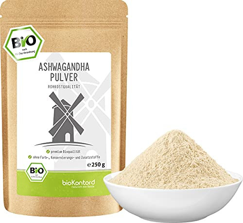 Ashwagandha Pulver Bio 250g | 100% echte Ashwagandha Wurzel aus Indien | bioKontor | indischer Ginseng