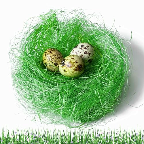 30g Easter Grass - Ideal Basket Fillers for Art and Craft, Bonnet Decorations, and Hampers, Raffia Shredded Tissue Artificial Grass for Easter Decorations