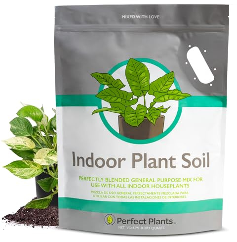 Perfect Plants Indoor Plant Soil 8qt | Perfectly Balanced Potting Mix | Gardening Substrate for All Varieties of Live houseplants