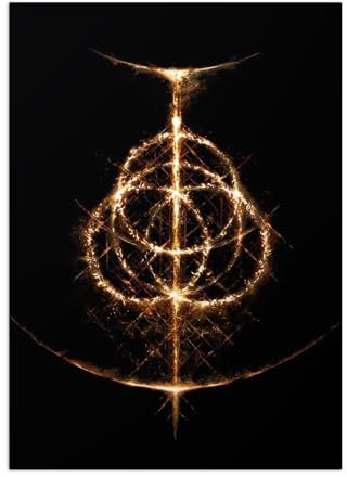 Displate Elden Ring Metal Poster Magnetische Befestigung Offiziell Lizenziert Bilder Lands Between - ELDEN RING Rune Poster 32x45cm
