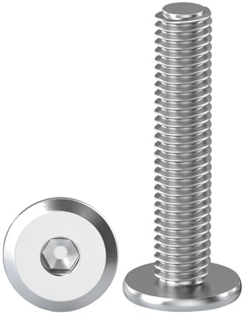 Drenky 10 Pezzi Viti Testa Piatta M8 Acciaio Inox A2 V2A Semicircolare 35 mm Antiruggine Per Mobili Con Cava Esagonale