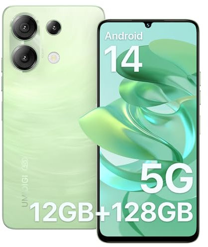 UMIDIGI 5G Mobile Phones, Android 14 Smartphone, 12(6+6) GB +128GB/1TB, 6.75 HD+ 90Hz Display Phone, 50MP Camera, Sim Free Unlocked Mobile Phones, 5000mAh, Dual SIM/FaceID/Fingerprint, G9 5G Green