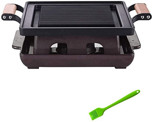 Träkolgrill för en person, minigrill utomhus och inomhus, bordsgrill, koreansk mat, Von-stick grill, hotell, teppanyaki