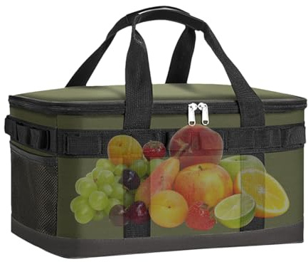 Bolsa térmica aislada - Bolsa de retención en frío, cofre de hielo | Refrigerador plegable y antifugas para camping, pesca, golf, canotaje, kayak, picnic, senderismo, camión, bolsa de hielo portátil