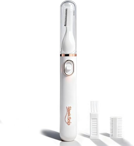 SleekSnip 2025 Eyebrow Trimmer Facial Shaver for Women - Painless Facial Hair Remover, Mini Personal Grooming Tool with Combs
