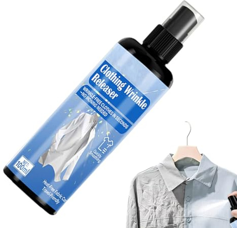 Espray de almidón Ironing, 100 ml, antiestático de tamaño, spray de acabado de tela con sujeción crujiente, cuidado de ropa para la vacación en el hogar, ayuda a laundry aid, ablandamiento para viajes