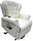 ABC Home Living ♔ Sessel ♔ Massagesessel ♔ Wärmefunktion ♔ Liege-& Aufstehfunktion ♔, Kunstleder, weiß, ca. 75 x 85 x 97 cm