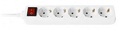 EWENT EW3916 5-fach Steckerleiste mit Ueberspannungsschutz beleuchteten Ein/Aus Schalter