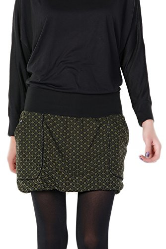 DREI Elfen Ballonröcke Damen Sommer kurz 3 Elfen mit Taschen Minirock grün Retro XL Jersey-Rock