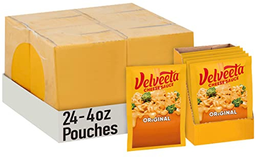 Velveeta Original Cheese Sauce Pouches, 24 ct Pack, 4 Boxes of 6 Pouches