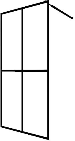 vidaXL Duschvägg till duschkabin härdat frostat glas 118x190 cm