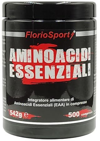 Aminoacidi Essenziali EAA 500 compresse da 1050 mg. FlorioSport, Amminoacidi Intra Pre e Post Workout. Integratore alimentare per lo Sport.
