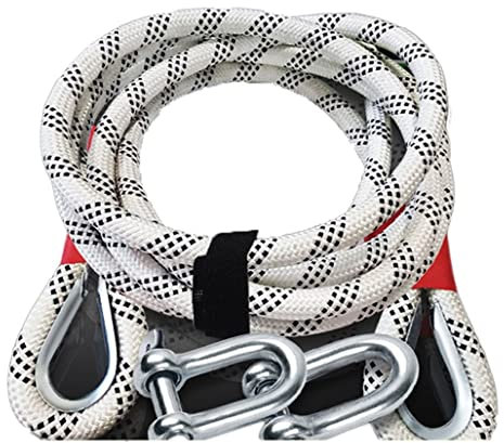 Abschleppseil Auto Abschleppseil 5 Tonnen Gurt Reflektierenden mit Zwei Sicherheitshaken Abschleppgurt Auto Heavy Duty Recovery Tow Gurte Abschleppseil (Color : 5t, Size : 10m)