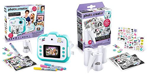 Studio Creator Photo Creator Instant, Kids Digital Camera with Built-In Printer, 250+ Dry Prints,24.1 x 6.1 x 20.1 centimeters & Studio Creator Instant Camera Refill 10 Pack