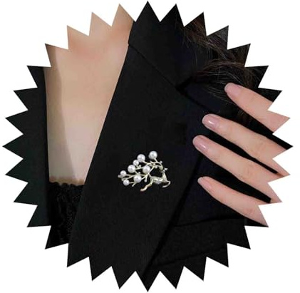 Cimenexe Broche de cerf vintage en cristal avec perles dorées et zircones cubiques - Broche de cerf en strass - Broche de mariage - Épinglette de banquet - Bijoux pour femmes et filles (style 2)