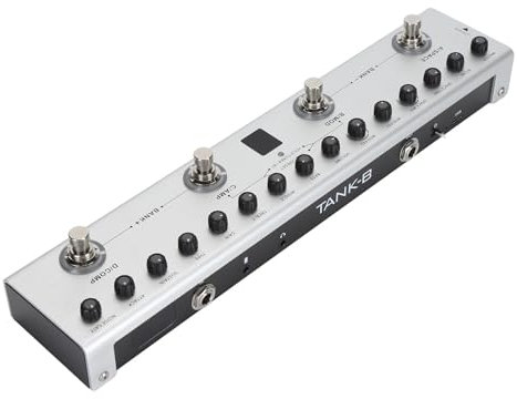 Gitarren-Multieffektpedal, Wiederaufladbar, 36 Töne, 9 Verstärker, 8 IR, Digitales Multieffektpedal für Bassgitarre