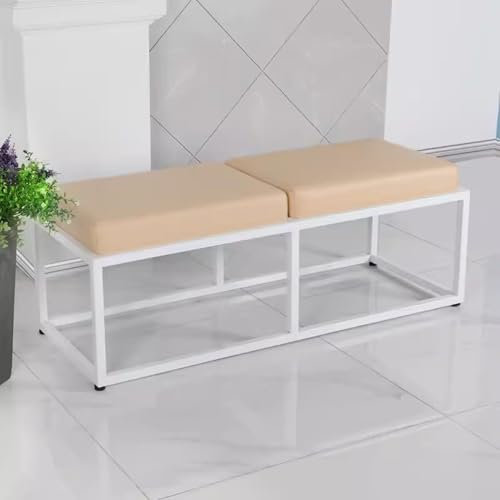 RTYHN Lederbank Polsterbank Umkleidebank mit Stahlgestell Flur Schuhbank Sitzbank Esszimmer Eingangsbank für Garderobe Schlafzimmer