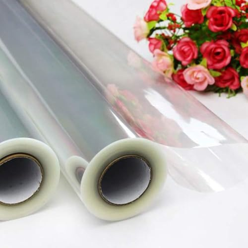 Cellophane Wrap 100m*80cmTransparent Gift Wrapping Paper for Hampers Florist Clear Wrap for Home Party Flowers Crafts Christmas Gifts Baskets (Clear)