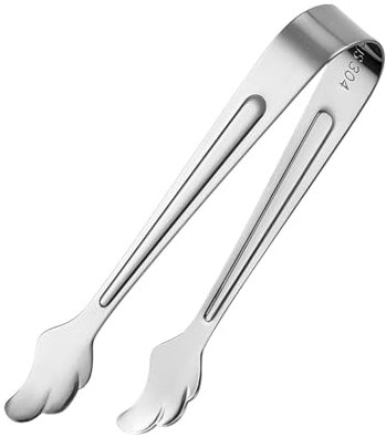 Pinza pratica – piccola pinza per alimenti, pinza per zucchero, in acciaio inox, pinza per antipasti, pinza per zucchero glassato, pratica piccola pinza da cucina, robusta, resistente, per