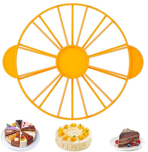 UQMIQURA Divisor de tartas de 10/12 piezas, cortador de tartas, cortador de tartas, ajustable de plástico para cortar 10/12 piezas iguales de tartas, utensilio de cocina