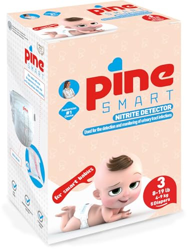 Pine Smart Intelligente Einweg-Windeln mit UTI Indikator, Testwindel zur Früherkennung von Harnwegsinfektionen bei Babys, Farbanzeige zur UTI-Erkennung, hypoallergen (Größe 3)